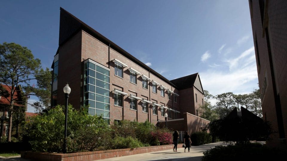 Southwest corner of Gerson Hall