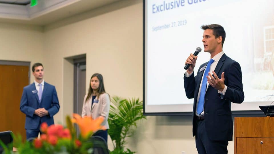 GSIF student pitches to the UF Advisor Network in October 2019