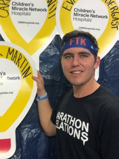 Alexander Martin at a dance marathon for Children's Miracle Network Hospitals