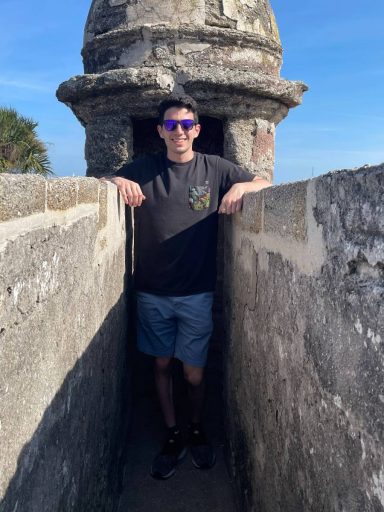 Garrett Ort at a Florida fort