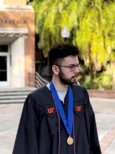 Jara Gown in his graduation gown