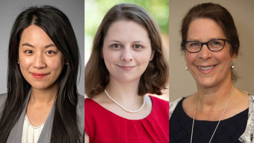 Warrington Ph.D. alumnae Min-Hsuan Tu and Elisabeth Gilbert and W.A. McGriff, III Professor Joyce Bono