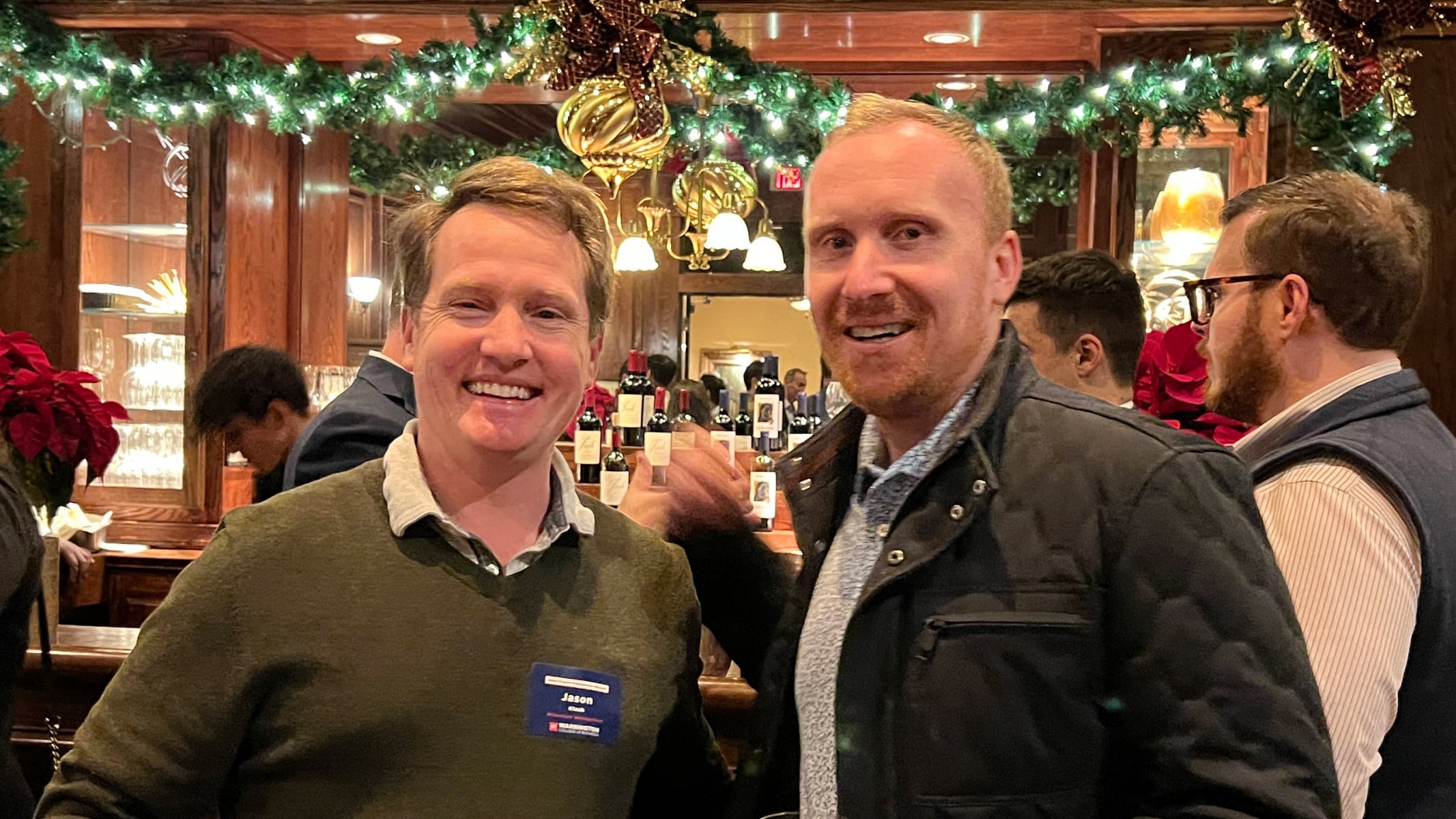 Two attendees at the 9th Annual Atlanta Gathering of the Gator Finance Professionals Network