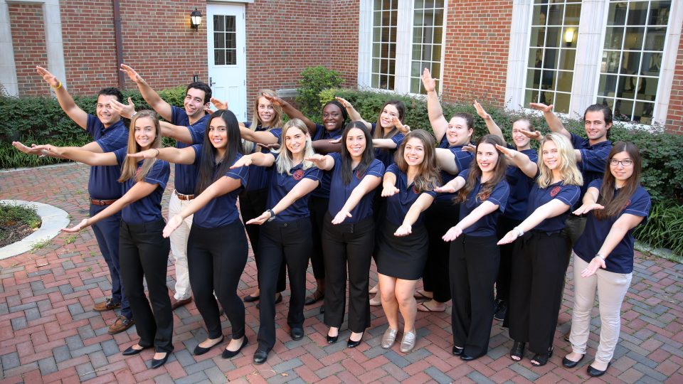 Business Ethics Ambassadors group gator chomping