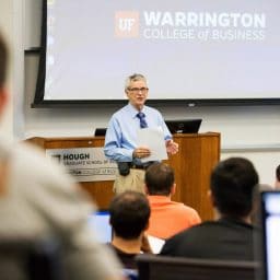 Wayne Archer teaching a class in Hough Hall