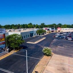 Marshall Place mall housing Hobby Lobby, Ollie's Bargain Outlet, Burkes, Boot Barn, Panola College, and others