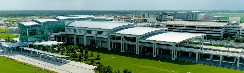 Brightline station at Orlando International Airport