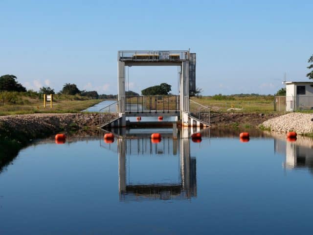 An irrigation canal