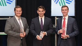 CFA Research Challenge Co-Champions in the Americas Regional Finals: Tyler Prebor, Michael Pappas and Joseph Jurbala