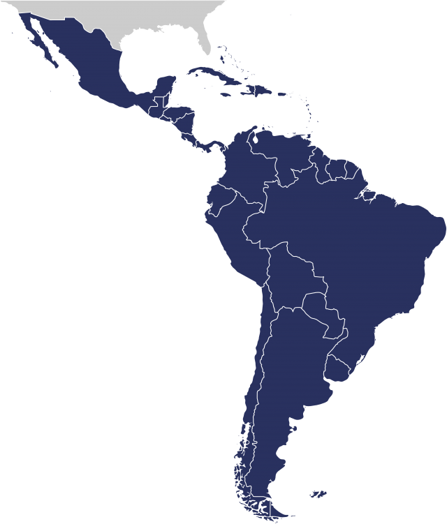 Mexico and Caribbean, Central American and South American countries