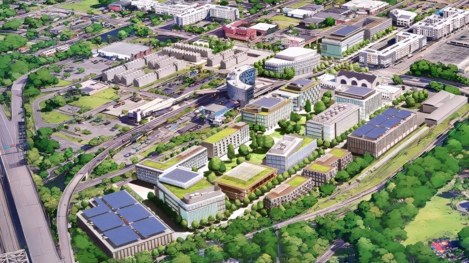 A rendering of the UF graduate school campus in Jacksonville, Florida