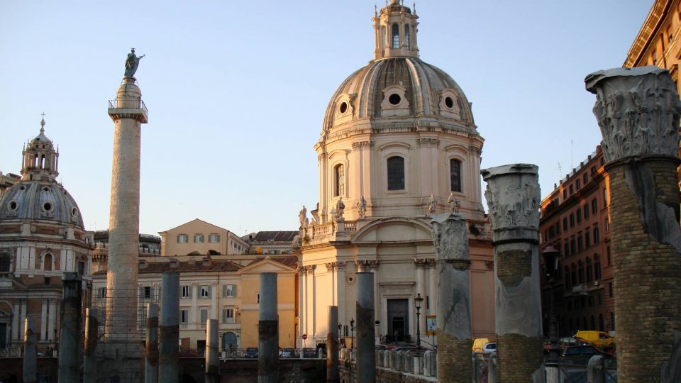 The Forum of Trajan in Rome, Italy