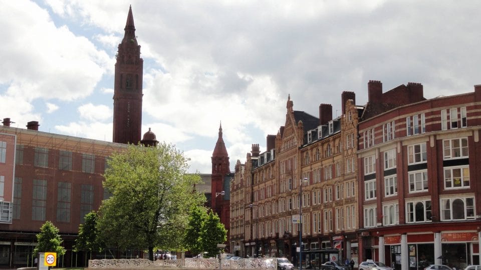 Birmingham City Center in England