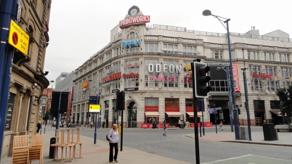 The Printworks building at Exchange Square in Manchester, England