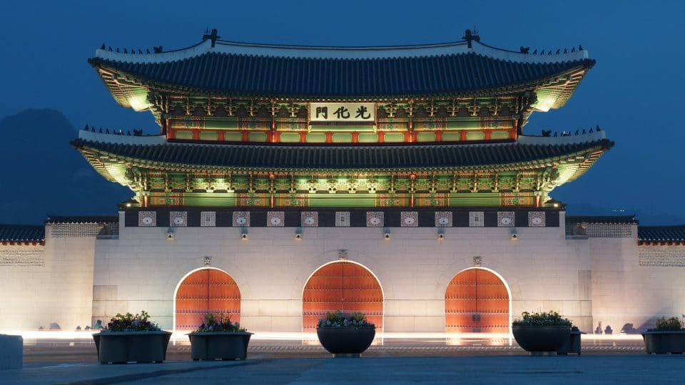 Gwanghwamun Gate in Seoul, South Korea