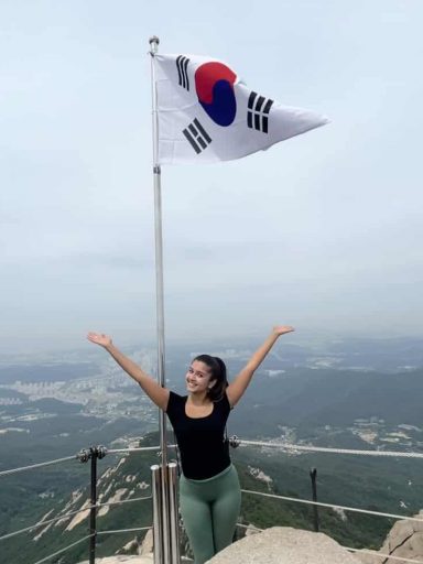 Student, Ashna, in South Korea.