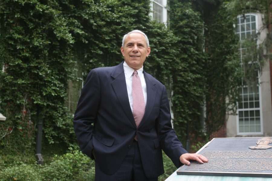 John Kraft stands outside Bryan Hall