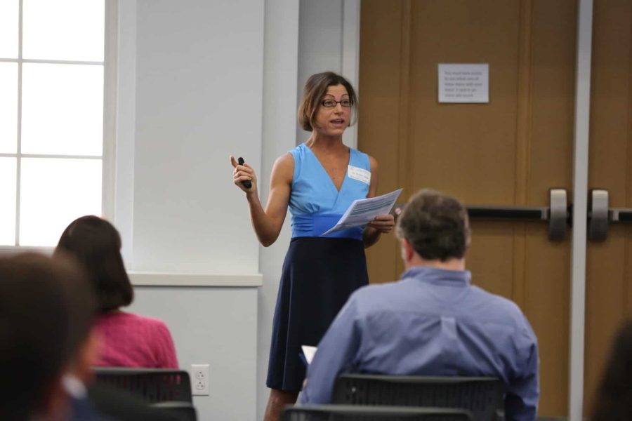 Kristin Joys presents at the Business for Good Lab final presentations