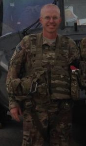 Paul Gourley in military camouflage
