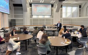 Students listening to Dr. Brian Ray