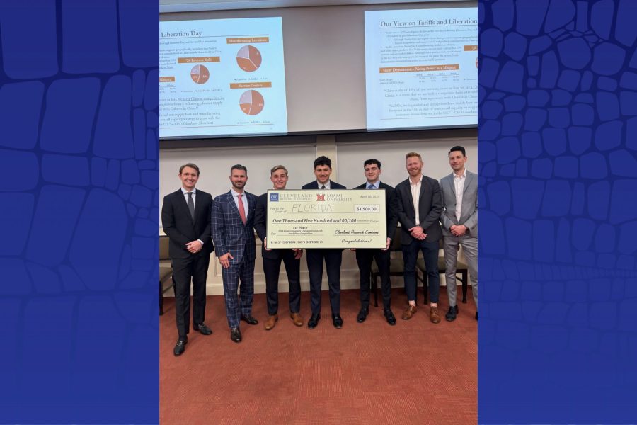 Nicolas Schull, Robert Craig, and Ari Fooksman were awarded first place in the 2025 Cleveland Research Company (CRC) Stock Pitch Competition. 