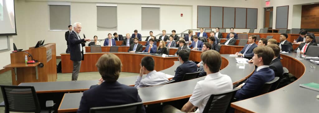 Dr. David Ling talking to students in a classroom
