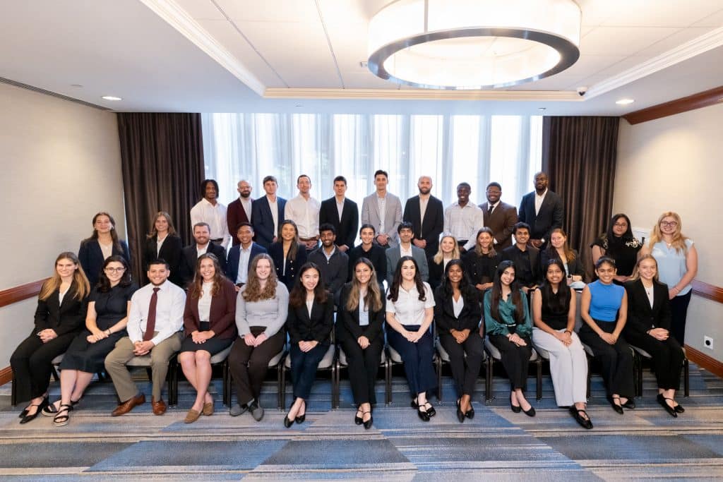tejashree vijay with team at bank of america group photo