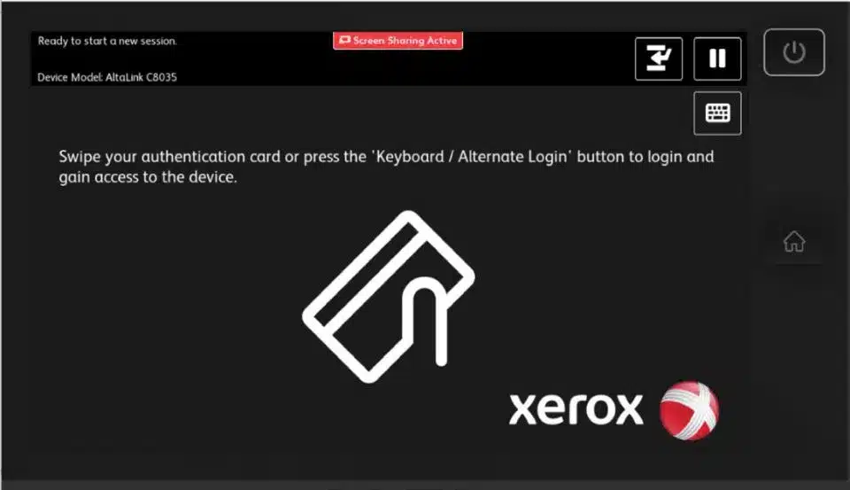 screen cap of the scanning machine
