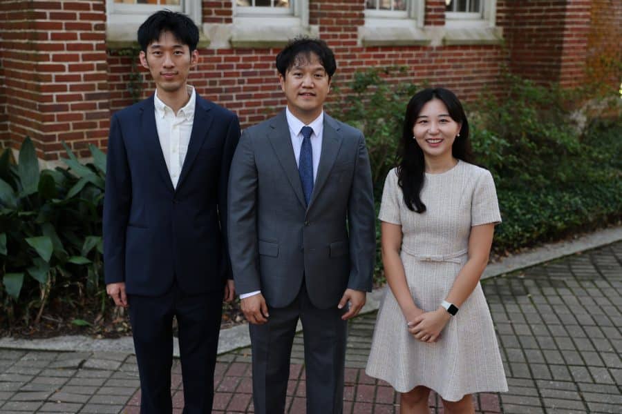Ph.D. students Zhefan Huang Sujin Parkand Alan Sohn