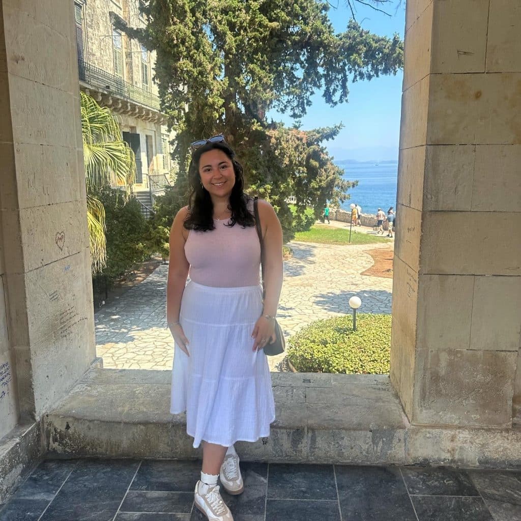 sophie zabell standing and smiling