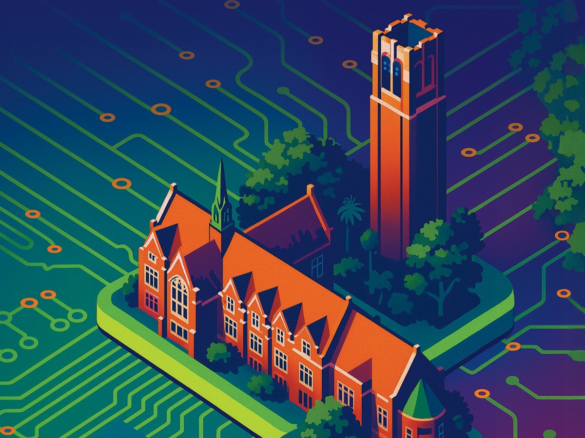 UF campus illustration
