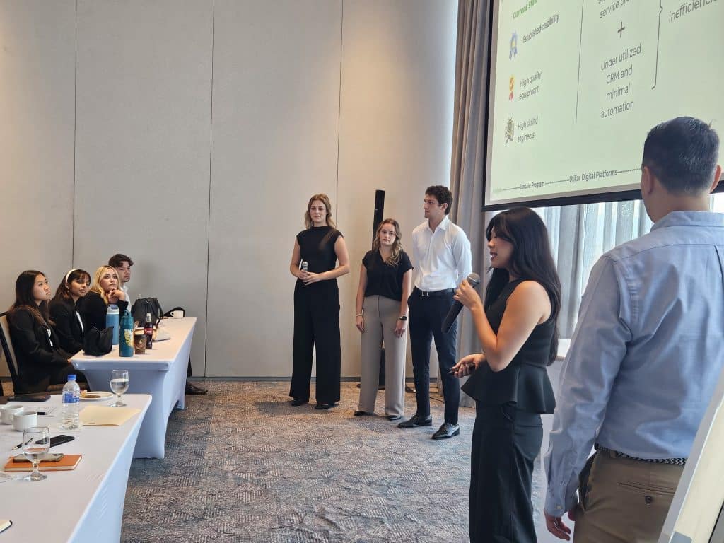 Adonis Giannopoulos and MIB team presenting on GIE trip in Costa rica
