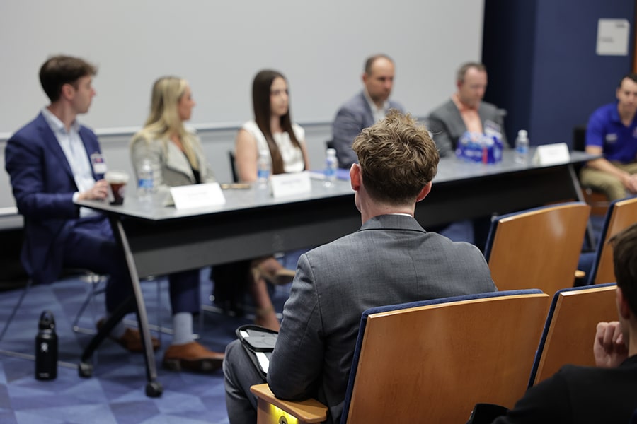 Student attending a workshop.