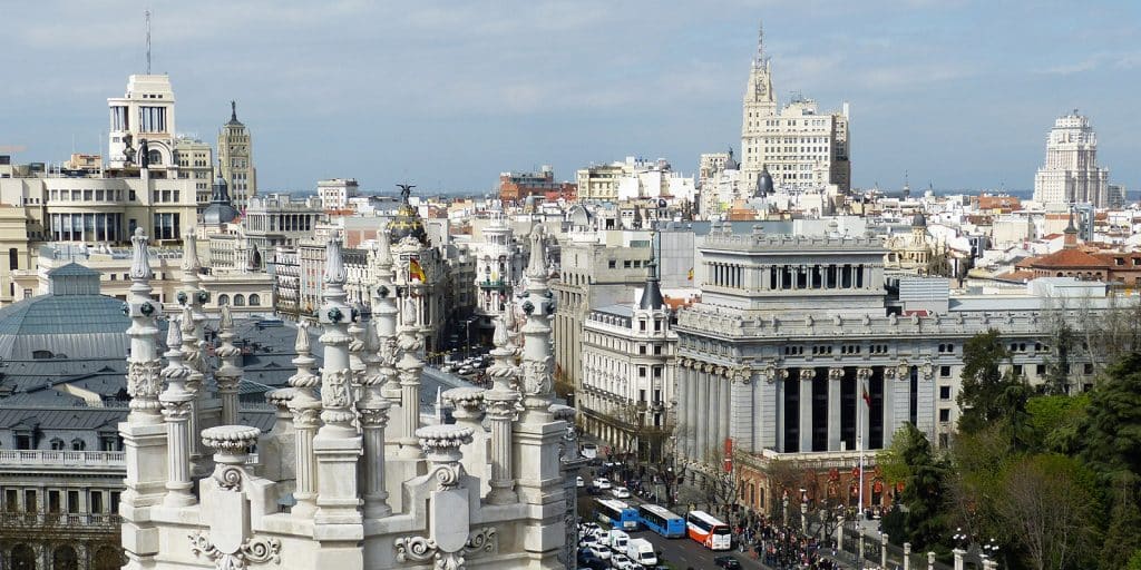 Madrid, Spain rooftop view